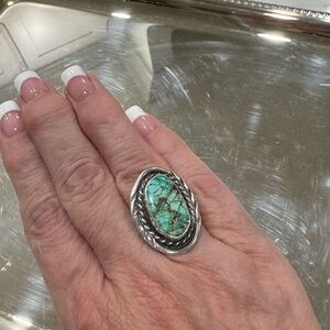 Navajo Vintage Silver Turquoise Ring